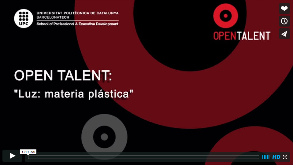 Open Talent Luz Materia Plastica